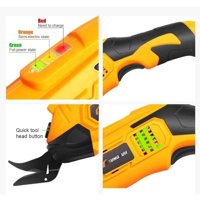 Elektrische Akku-Schere der EU / USA Mehrzweck-110V-220V-Stoff-Leder-Stoffschneiden Aufladbare Handnähschere aus Stoff