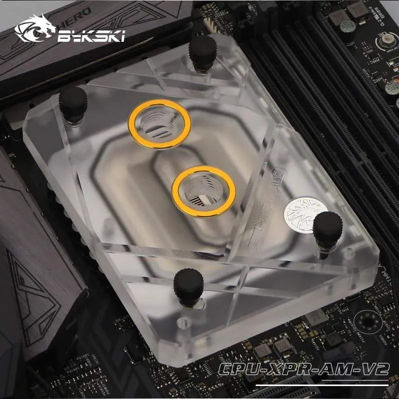 CPU-Wasserkühlungsblock, Kühler, Verwendung für AMD Ryzen3000 AM4 AM3 X399 1950X TR4 X570 Motherboard/transparentes Acryl A-RGB