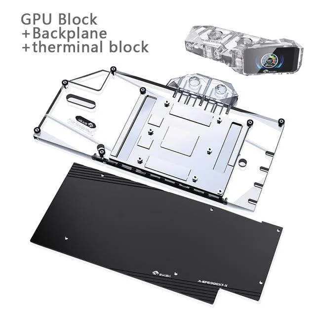Verwendung des Wasserblocks für die GPU-Karte Sapphire RX 6800XT Nitro+ /RX 6900 XT Nitro / vollständig abgedeckter Kupferkühlerblock /A-RGB / RGB