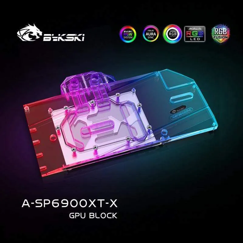 Verwendung des Wasserblocks für die GPU-Karte Sapphire RX 6800XT Nitro+ /RX 6900 XT Nitro / vollständig abgedeckter Kupferkühlerblock /A-RGB / RGB