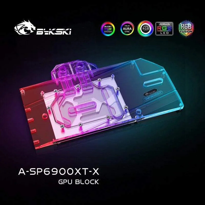 Verwendung des Wasserblocks für die GPU-Karte Sapphire RX 6800XT Nitro+ /RX 6900 XT Nitro / vollständig abgedeckter Kupferkühlerblock /A-RGB / RGB