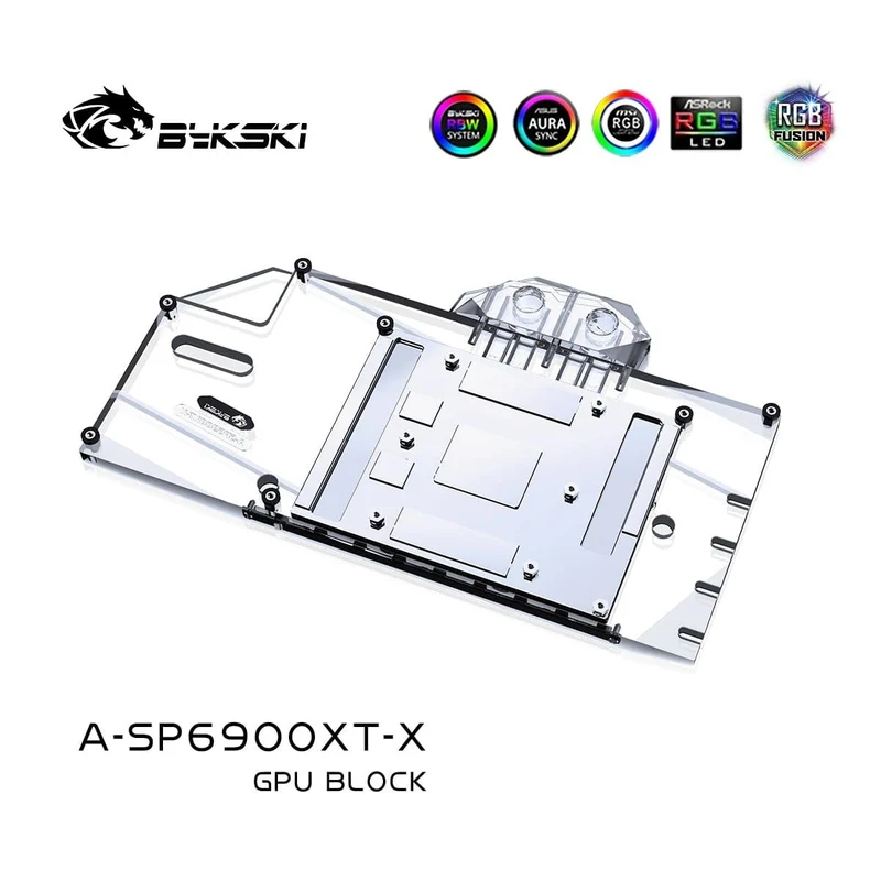 Verwendung des Wasserblocks für die GPU-Karte Sapphire RX 6800XT Nitro+ /RX 6900 XT Nitro / vollständig abgedeckter Kupferkühlerblock /A-RGB / RGB