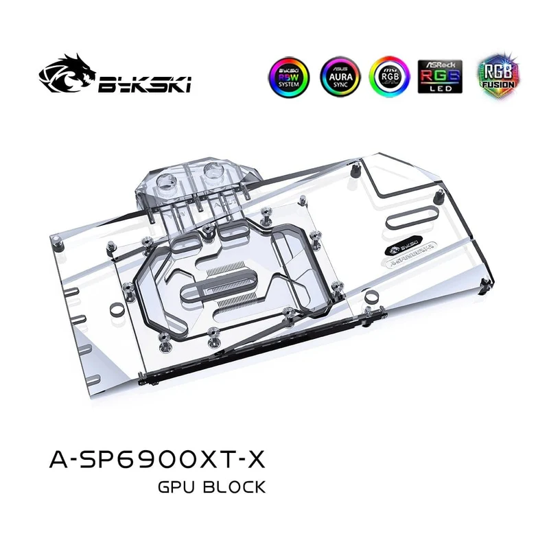 Verwendung des Wasserblocks für die GPU-Karte Sapphire RX 6800XT Nitro+ /RX 6900 XT Nitro / vollständig abgedeckter Kupferkühlerblock /A-RGB / RGB