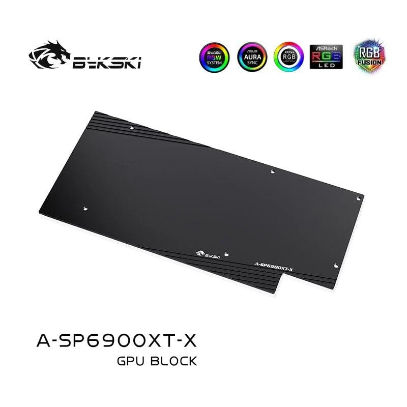 Verwendung des Wasserblocks für die GPU-Karte Sapphire RX 6800XT Nitro+ /RX 6900 XT Nitro / vollständig abgedeckter Kupferkühlerblock /A-RGB / RGB