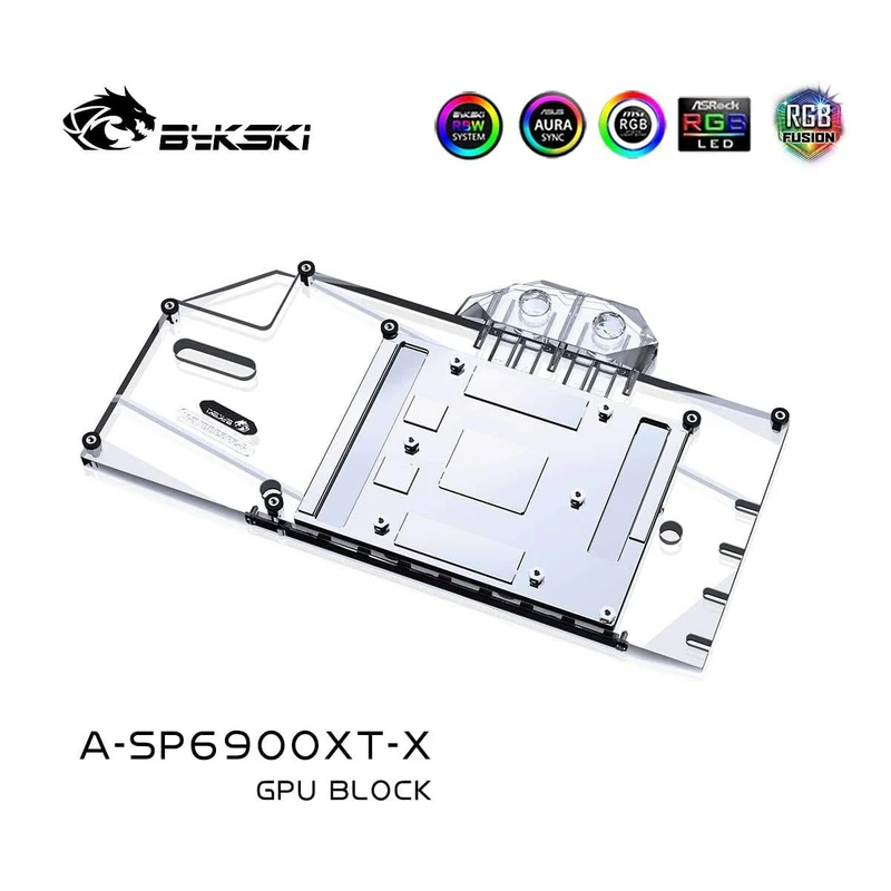 Verwendung des Wasserblocks für die GPU-Karte Sapphire RX 6800XT Nitro+ /RX 6900 XT Nitro / vollständig abgedeckter Kupferkühlerblock /A-RGB / RGB