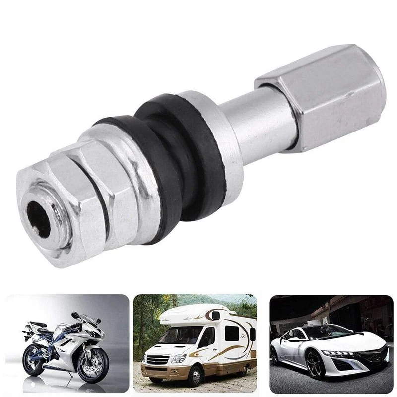10 stücke TR43E Metall Auto Lkw Motorrad Tubeless Reifen Reifen Ventil Vorbauten Mit Staub Kappe Für Motorräder Motorrad Autos Fahrräder