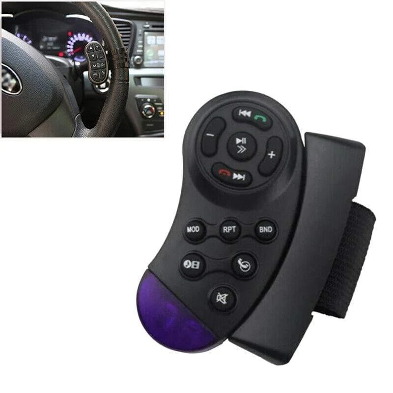 Neue 1pc Universal Auto Lenkrad Fernbedienung Schalter Fahrzeug Bluetooth MP3 DVD Stereo Taste