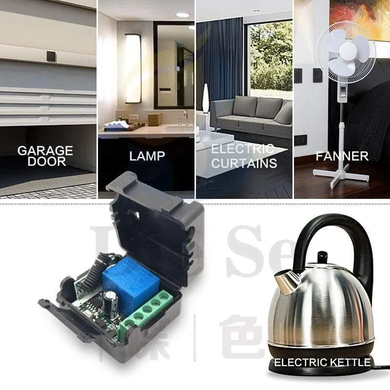 433 MHz Rf-Fernbedienung DC 12V 24V 10A 1CH Relaisempfänger Für universelle Garage / Tür / Licht / LED / Fanner / Motor / Signalübertragung