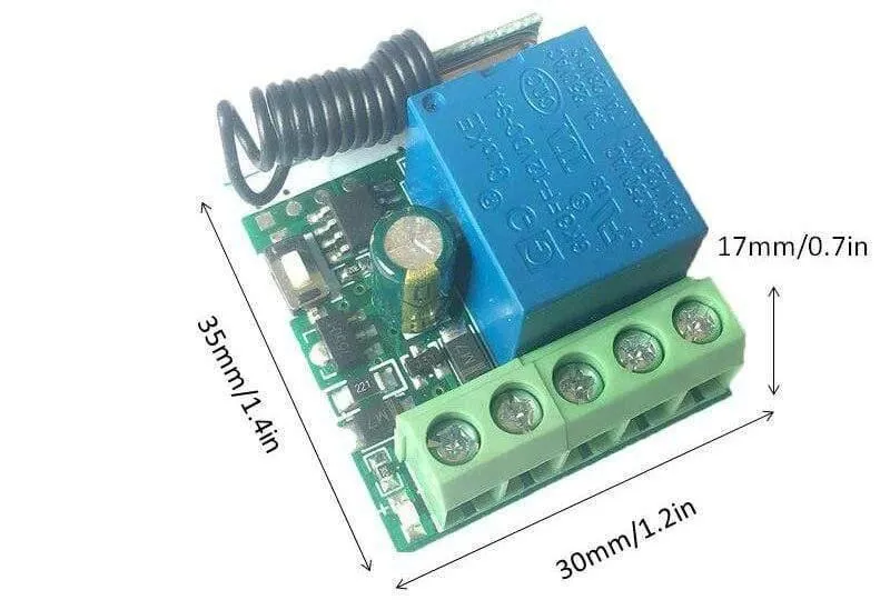 433 MHz Rf-Fernbedienung DC 12V 24V 10A 1CH Relaisempfänger Für universelle Garage / Tür / Licht / LED / Fanner / Motor / Signalübertragung