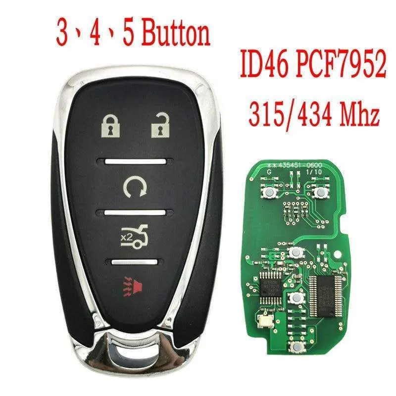 Auto Remote Keyless Entry Für Chevrolet Cruze Spark Camaro Equinox Malibu 2017 2018 ID46 434Mhz FCC HYQ4EA Auto Schlüssel