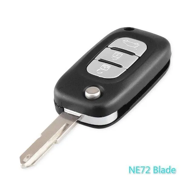 2/3 Tasten Filp Auto-Fernschlüsseletui für Renault Fluence Clio Megane Kangoo Modus Autoschlüssel mit NE73/VA2-Klinge