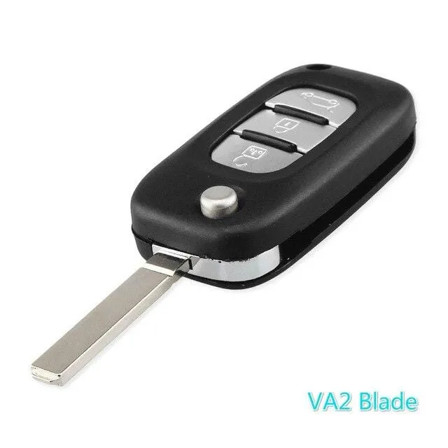 2/3 Tasten Filp Auto-Fernschlüsseletui für Renault Fluence Clio Megane Kangoo Modus Autoschlüssel mit NE73/VA2-Klinge