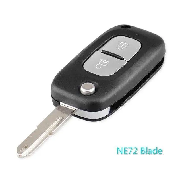 2/3 Tasten Filp Auto-Fernschlüsseletui für Renault Fluence Clio Megane Kangoo Modus Autoschlüssel mit NE73/VA2-Klinge