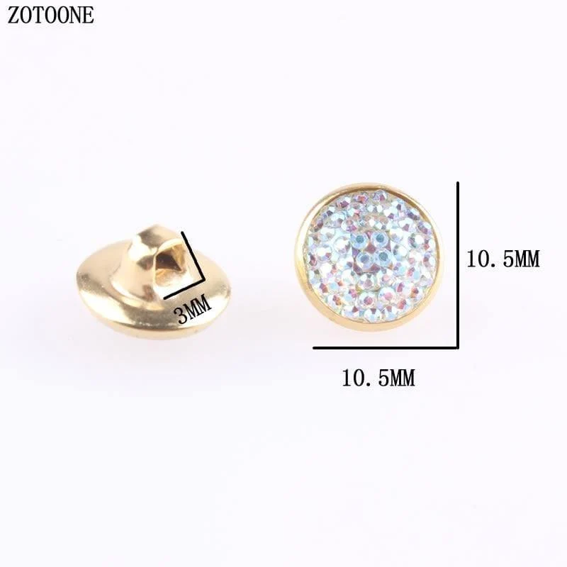 50PCS Schöner Strass Metallknopf für Mantel Scrapbooking Nähen Kleidungsstücke Zubehör Bekleidungszubehör DIY Handwerk C.