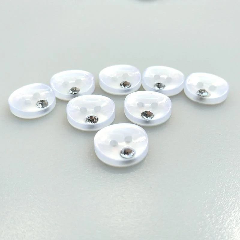 Kleidung Botones Hl 50 Stück 12 mm Harzknöpfe mit Strass Hemd Bekleidung Nähzubehör DIY Handwerk Strasssteine