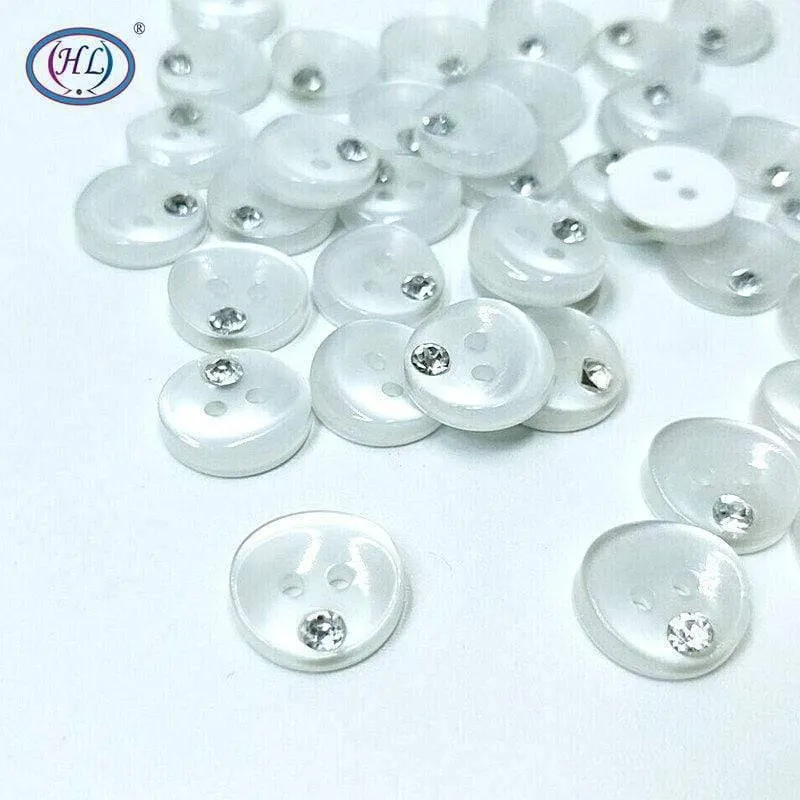 Kleidung Botones Hl 50 Stück 12 mm Harzknöpfe mit Strass Hemd Bekleidung Nähzubehör DIY Handwerk Strasssteine