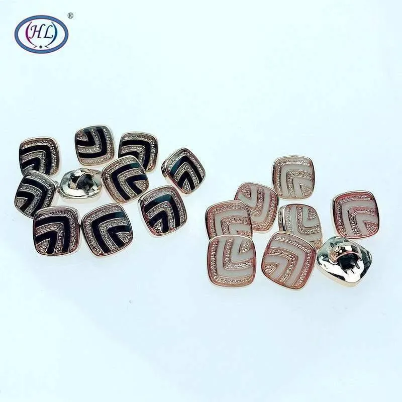 50/150 Stück 10mm quadratisch tropfender Ölschaft Überzugsknöpfe DIY Bekleidung Nähzubehör Hemdknöpfe