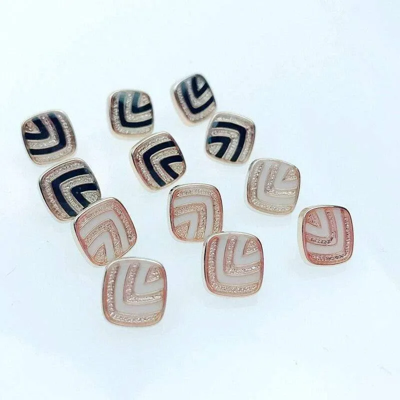 50/150 Stück 10mm quadratisch tropfender Ölschaft Überzugsknöpfe DIY Bekleidung Nähzubehör Hemdknöpfe