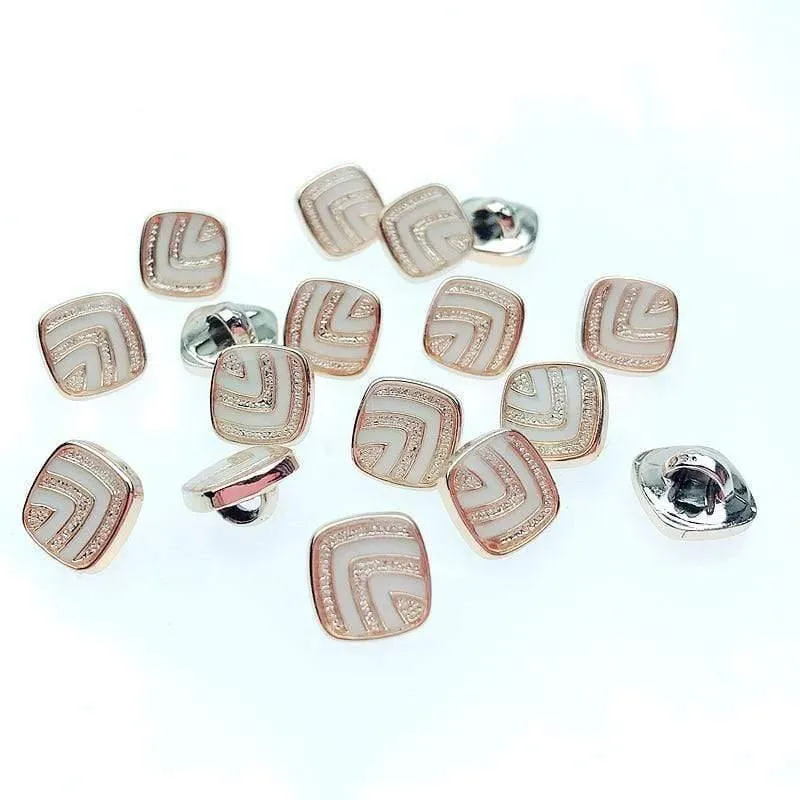 50/150 Stück 10mm quadratisch tropfender Ölschaft Überzugsknöpfe DIY Bekleidung Nähzubehör Hemdknöpfe