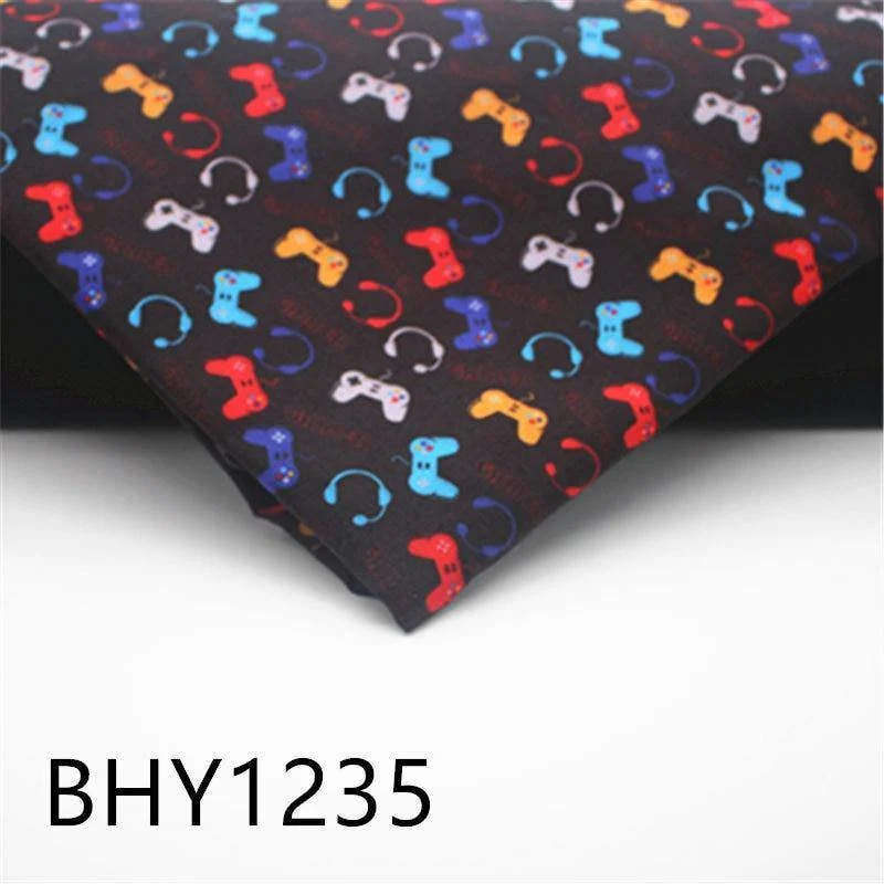 45*140cm Patchwork Spiel Druck Polyester Baumwolle Stoff Für Nähen Kleid Tuch, Der DIY Kissen Abdeckung 1235