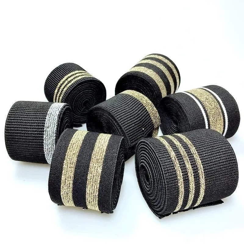 40MM / 50MM 1 Meter Heißprägen Nylon Gummibänder DIY Gurtband Bekleidungstaschen Leggings Nähen Zubehör