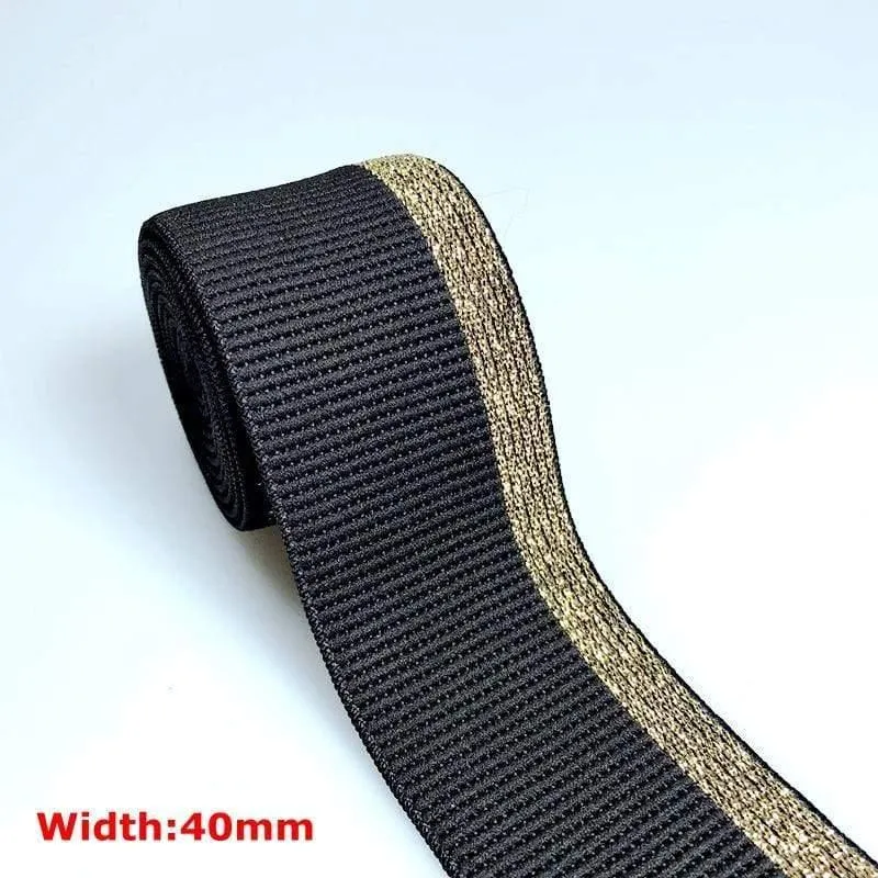 40MM / 50MM 1 Meter Heißprägen Nylon Gummibänder DIY Gurtband Bekleidungstaschen Leggings Nähen Zubehör