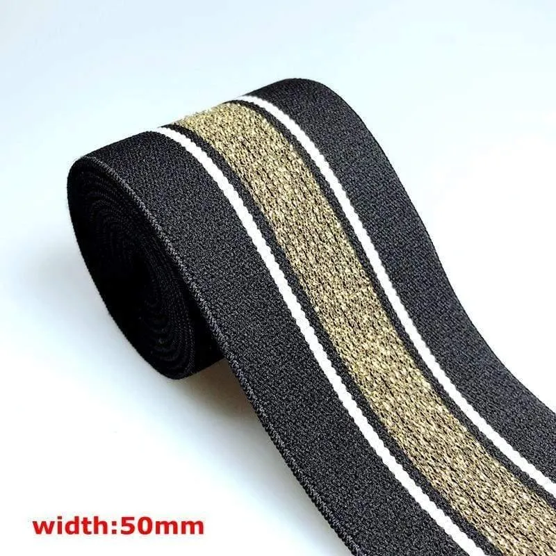40MM / 50MM 1 Meter Heißprägen Nylon Gummibänder DIY Gurtband Bekleidungstaschen Leggings Nähen Zubehör