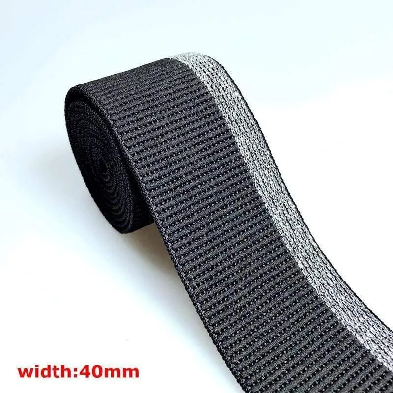 40MM / 50MM 1 Meter Heißprägen Nylon Gummibänder DIY Gurtband Bekleidungstaschen Leggings Nähen Zubehör