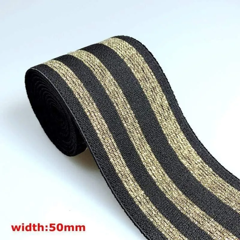 40MM / 50MM 1 Meter Heißprägen Nylon Gummibänder DIY Gurtband Bekleidungstaschen Leggings Nähen Zubehör