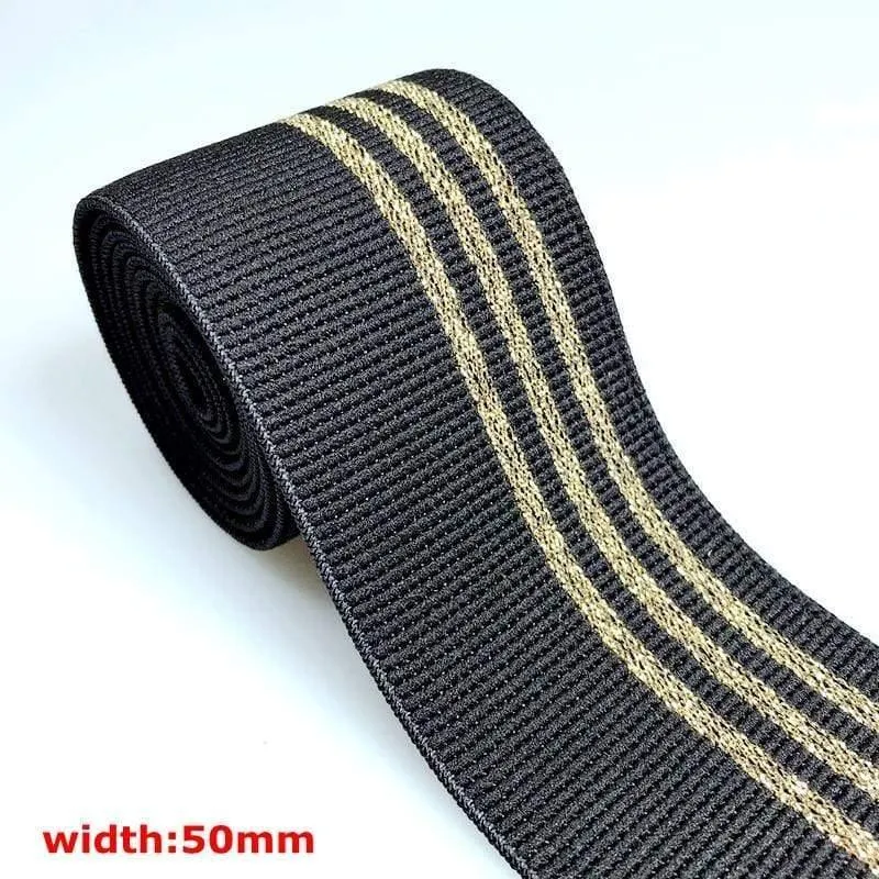 40MM / 50MM 1 Meter Heißprägen Nylon Gummibänder DIY Gurtband Bekleidungstaschen Leggings Nähen Zubehör