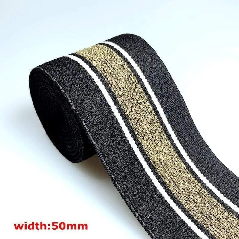 40MM / 50MM 1 Meter Heißprägen Nylon Gummibänder DIY Gurtband Bekleidungstaschen Leggings Nähen Zubehör