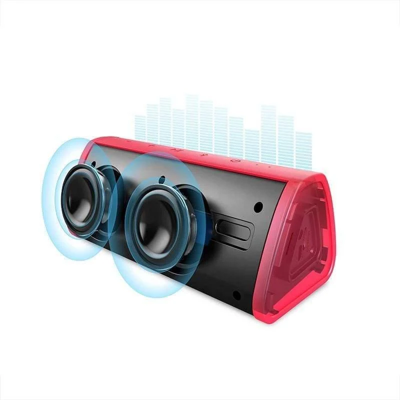 MIFA Red-Graffiti Bluetooth-Lautsprecher, integriertes Mikrofon, Stereo-Rock-Sound, 10 W, tragbarer kabelloser Lautsprecher für den Außenbereich, unterstützt TF-Karte