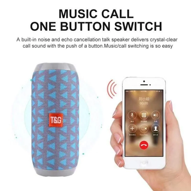 Bluetooth-Lautsprecher Tragbarer Outdoor-Sportlautsprecher Drahtloser Mini-Säulen-Musikplayer Unterstützung FM-Radio-Aux-Eingang