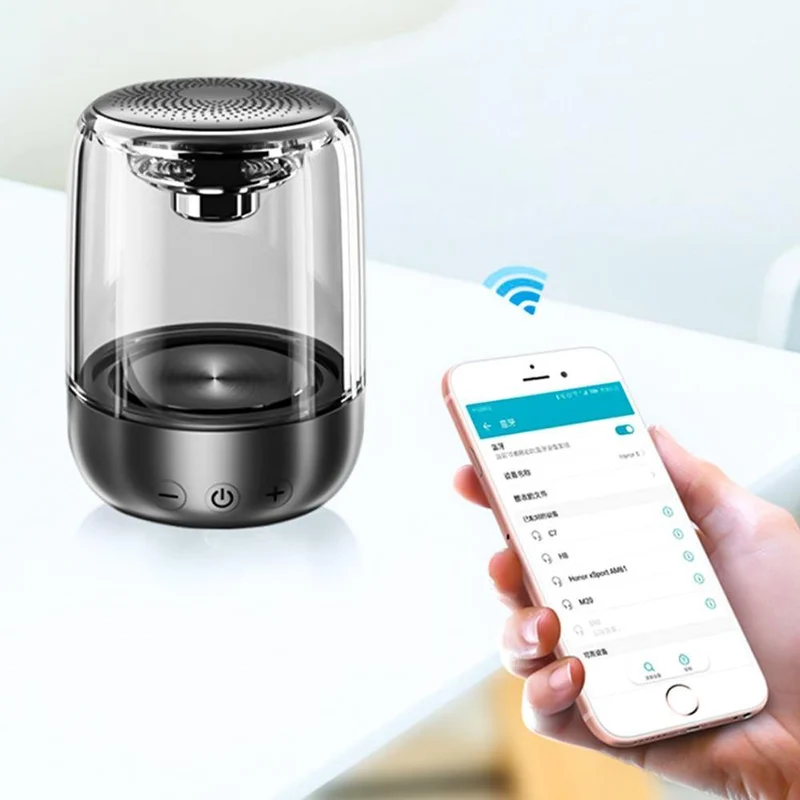 Drahtlose Bluetooth Lautsprecher LED Lichter Stereo Spalte Tragbare Lautsprecher TF Karte FM Für Telefone Lautsprecher HIFI