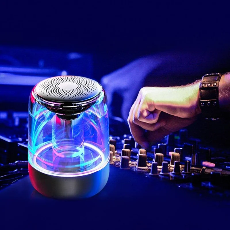 Drahtlose Bluetooth Lautsprecher LED Lichter Stereo Spalte Tragbare Lautsprecher TF Karte FM Für Telefone Lautsprecher HIFI