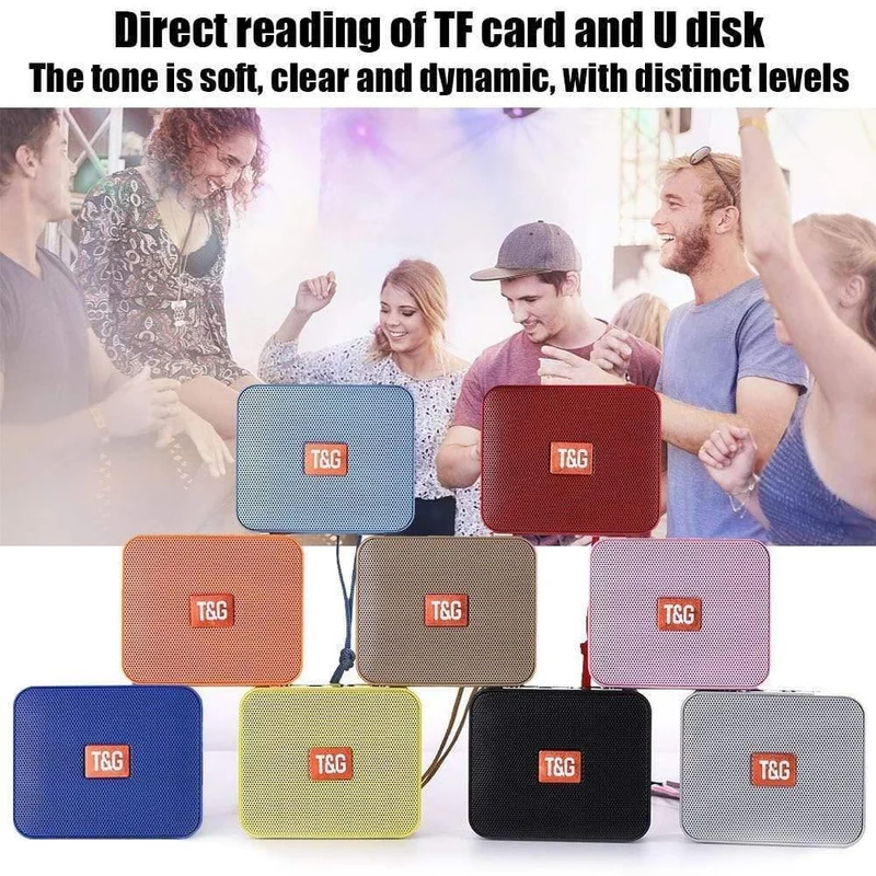 TG166 Bluetooth Tragbarer drahtloser Lautsprecher Hot Outdoor Square 2020 Neuer Subwoofer Mini-Lautsprecher Freisprecheinrichtung Unterstützung FM-Radio TF-Karte