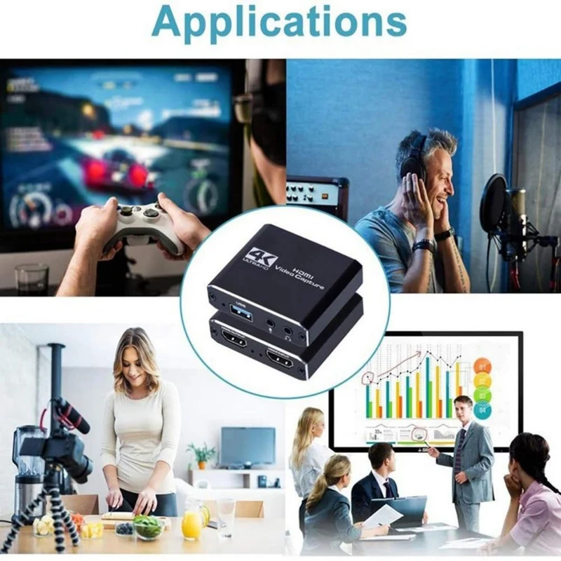 4K 1080P HDMI Video Capture Card USB 2.0 Recorder Box Gerät für Live-Streaming-Videoaufzeichnung