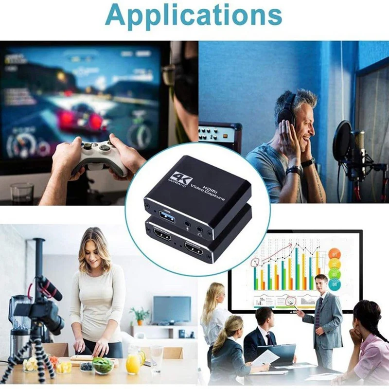 4K 1080P HDMI Video Capture Card USB 2.0 Recorder Box Gerät für Live-Streaming-Videoaufzeichnung