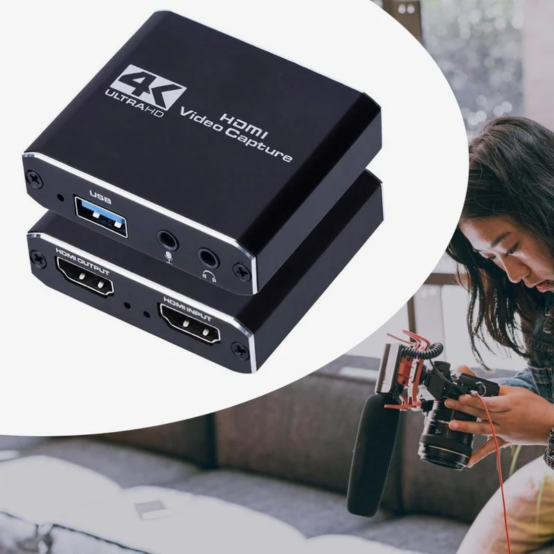 4K 1080P HDMI Video Capture Card USB 2.0 Recorder Box Gerät für Live-Streaming-Videoaufzeichnung