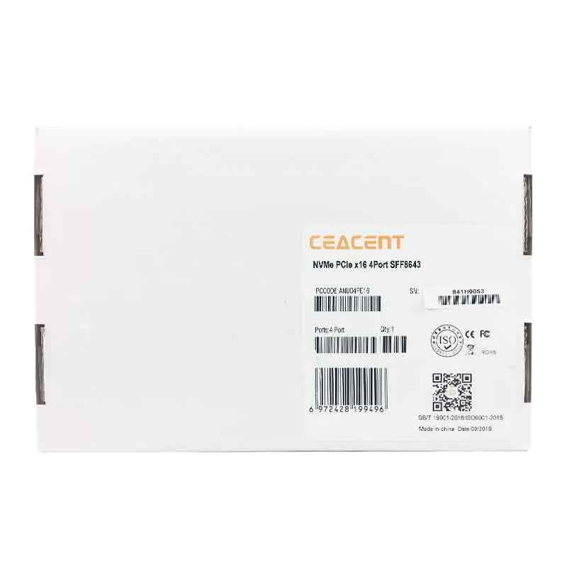 ANU04PE16 NVMe-Controller SFF8643-SFF8639 4-Port PCIe3.0 X16 SSD Exp Riser (nicht mit Kabeln, unterstützt nicht LSI 8643*2 bis 8639*2 ）