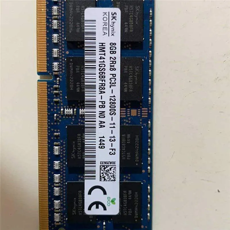 Notebook-RAMs Sk hynix-memoria DDR3-RAMs 8 GB 2RX8 PC3L-12800S DDR3 1600 MHz 1.35 V 8 GB LAPTOP MEMORY ddr3