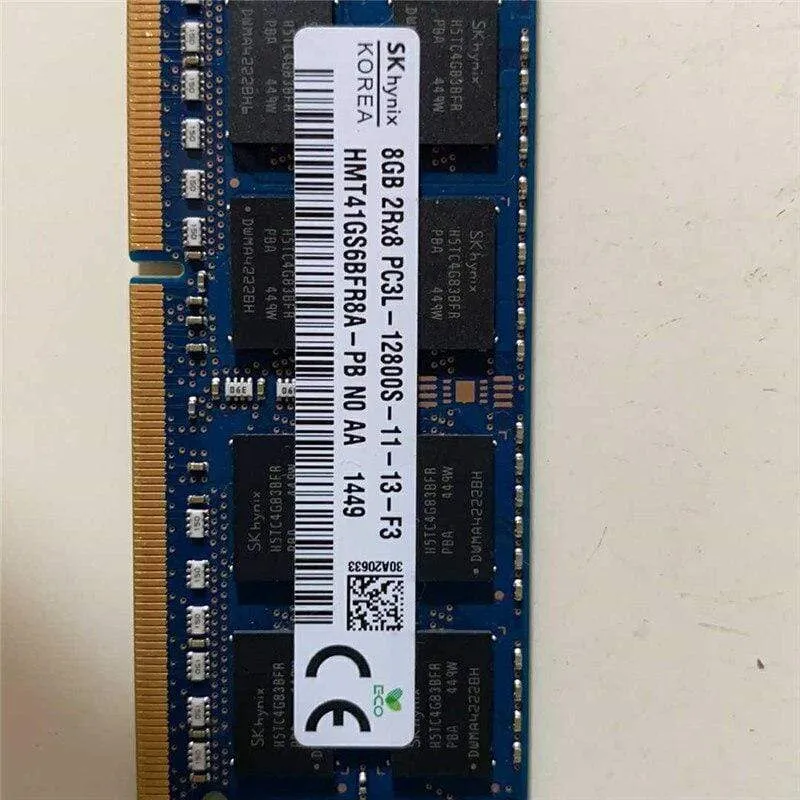 Notebook-RAMs Sk hynix-memoria DDR3-RAMs 8 GB 2RX8 PC3L-12800S DDR3 1600 MHz 1.35 V 8 GB LAPTOP MEMORY ddr3