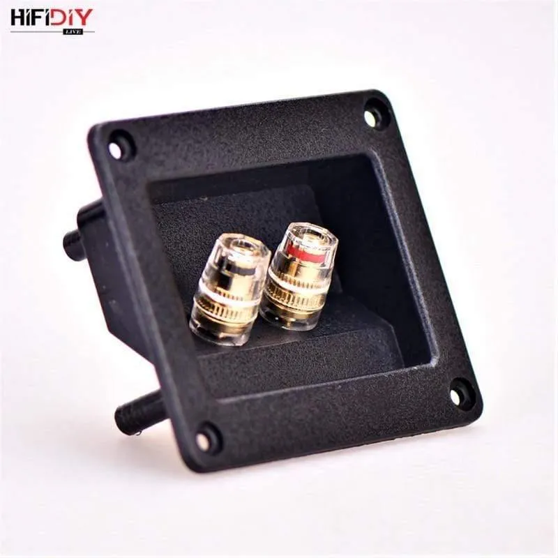 HIFIDIY LIVE Lautsprecher Anschlusskasten Lautsprecher Anschlusskasten Shell 2 Kupferbindungspfosten Kabelkabelanschluss (Loch 75x55mm installieren)