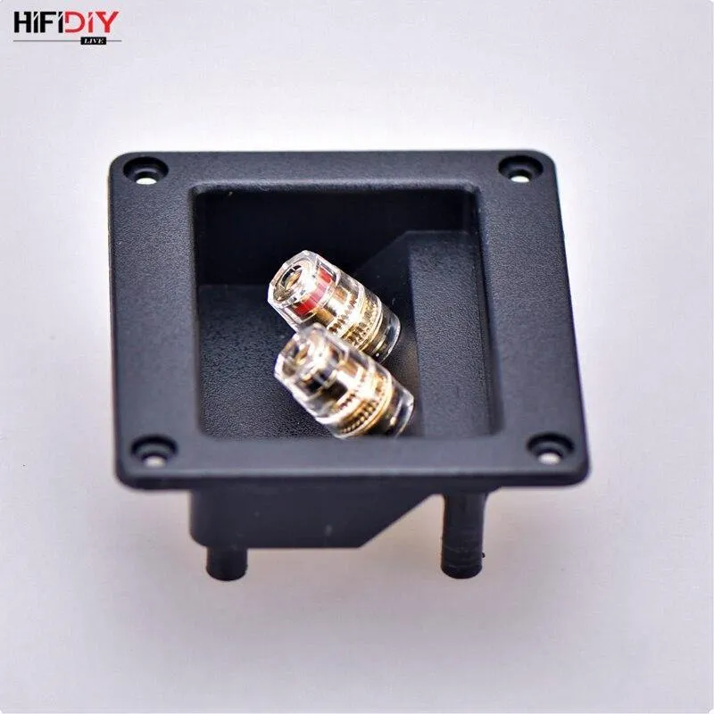 HIFIDIY LIVE Lautsprecher Anschlusskasten Lautsprecher Anschlusskasten Shell 2 Kupferbindungspfosten Kabelkabelanschluss (Loch 75x55mm installieren)