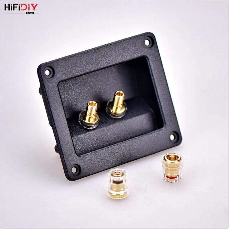HIFIDIY LIVE Lautsprecher Anschlusskasten Lautsprecher Anschlusskasten Shell 2 Kupferbindungspfosten Kabelkabelanschluss (Loch 75x55mm installieren)