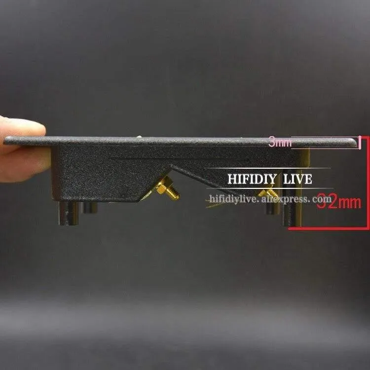 HIFIDIY LIVE Lautsprecher-Klemmenkastengehäuse, 4 Kupfer-Bindungspfosten (Installationsloch 94 x 74 mm), Drahtkabelstecker/Lautsprecher-Anschlussdose