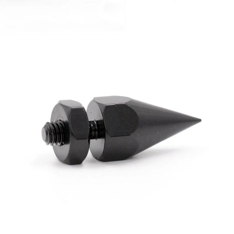 4 STÜCKE AUDIO SPIKE FEET M6 Gewinde 46mm Metall Eisen Isolation Studio Monitor Plattenspieler Recorder Lautsprechergehäuse Verstärker Füße Basis