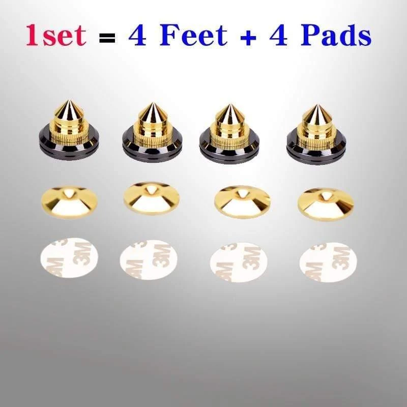 HIFIDIY LIVE 4 Sets oder 4 PCS Lautsprecher Standfüße Fußpolster Zinklegierung Metall (NICHT reines Kupfer) Spikes Kegel Boden Fußnagel M28 * 26