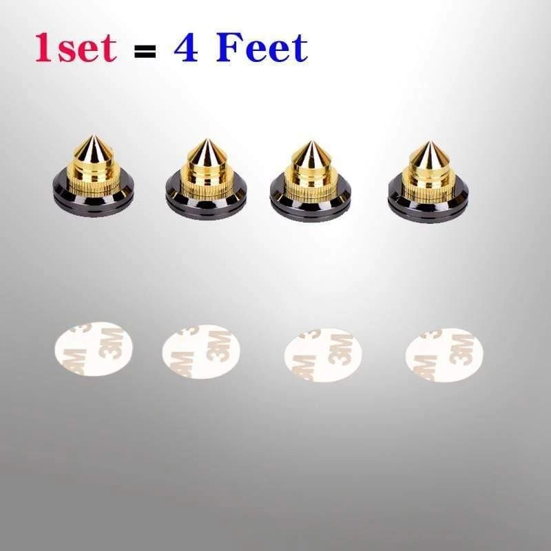 HIFIDIY LIVE 4 Sets oder 4 PCS Lautsprecher Standfüße Fußpolster Zinklegierung Metall (NICHT reines Kupfer) Spikes Kegel Boden Fußnagel M28 * 26