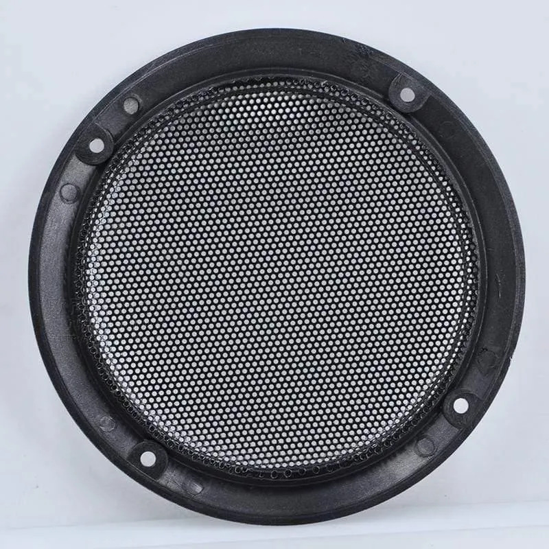 Für 2"/3"/4"/5"/6.5"/8"/10" Zoll Auto-Audio-Lautsprecher-Konvertierungsnetzabdeckung, dekoratives kreisförmiges Metallgitter #Silber + Schwarz
